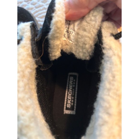 Women's Sketchers Suede Flip Down Boots USA Size 8 Style 47690 Black - Picture 6 of 7